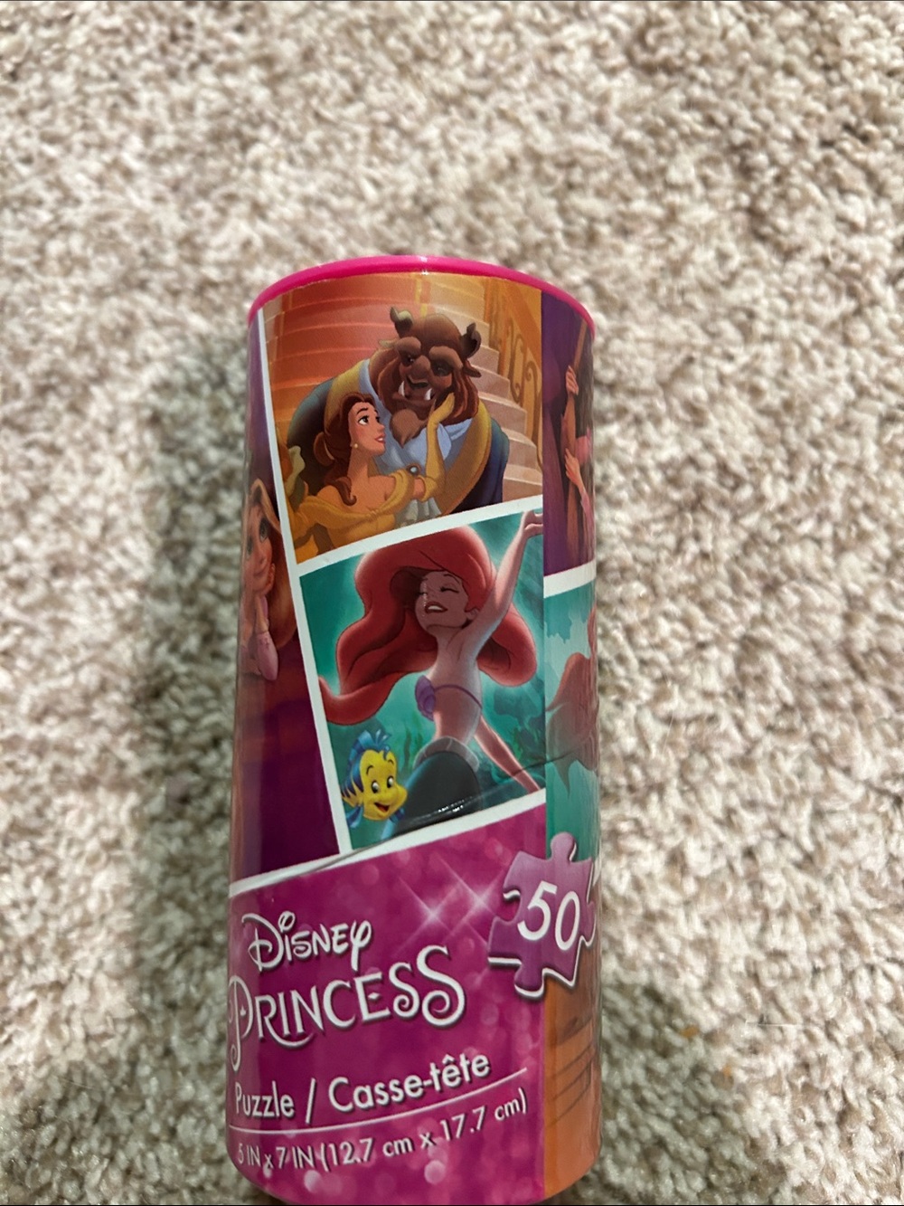 Disney Princess Puzzle Tube in Pink and Teal